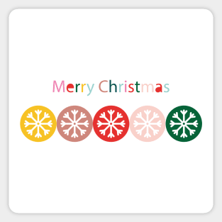 Colorful Christmas snowflakes Sticker